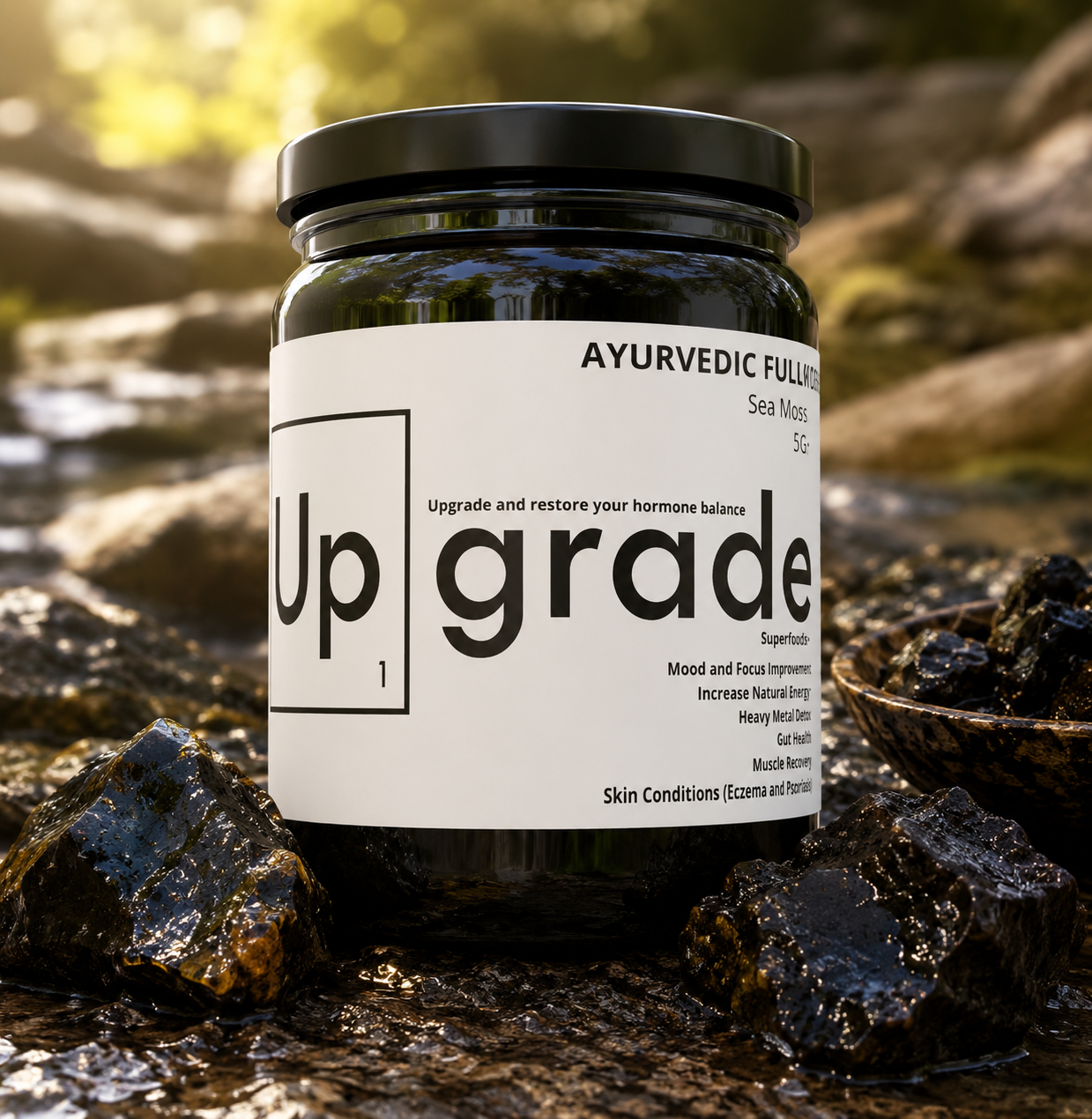 Ayurvedische Fulvic - Shilajit-geïnfuseerde zeemosgel