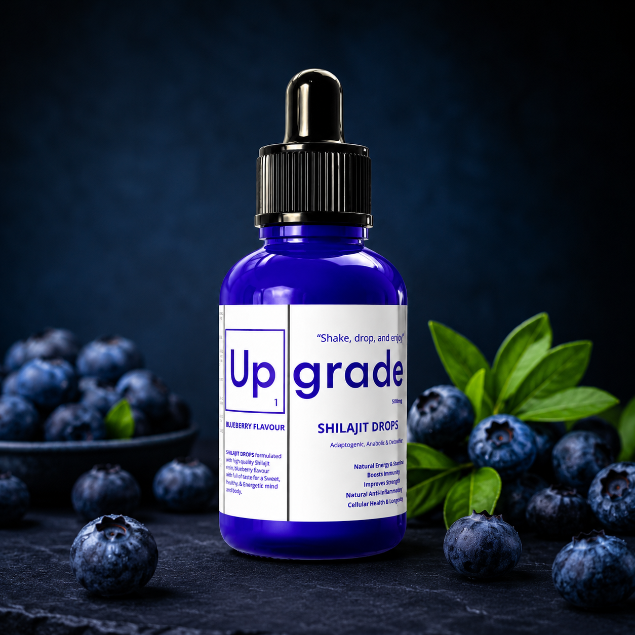 Shilajit Blueberry Drops