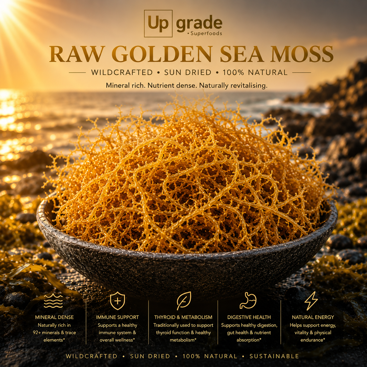 Raw Golden Premium - St Lucian Seamoss